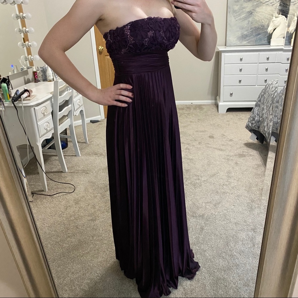 Speechless Women's Shimmer Embroidered Evening Dress Purple 22W main image 0